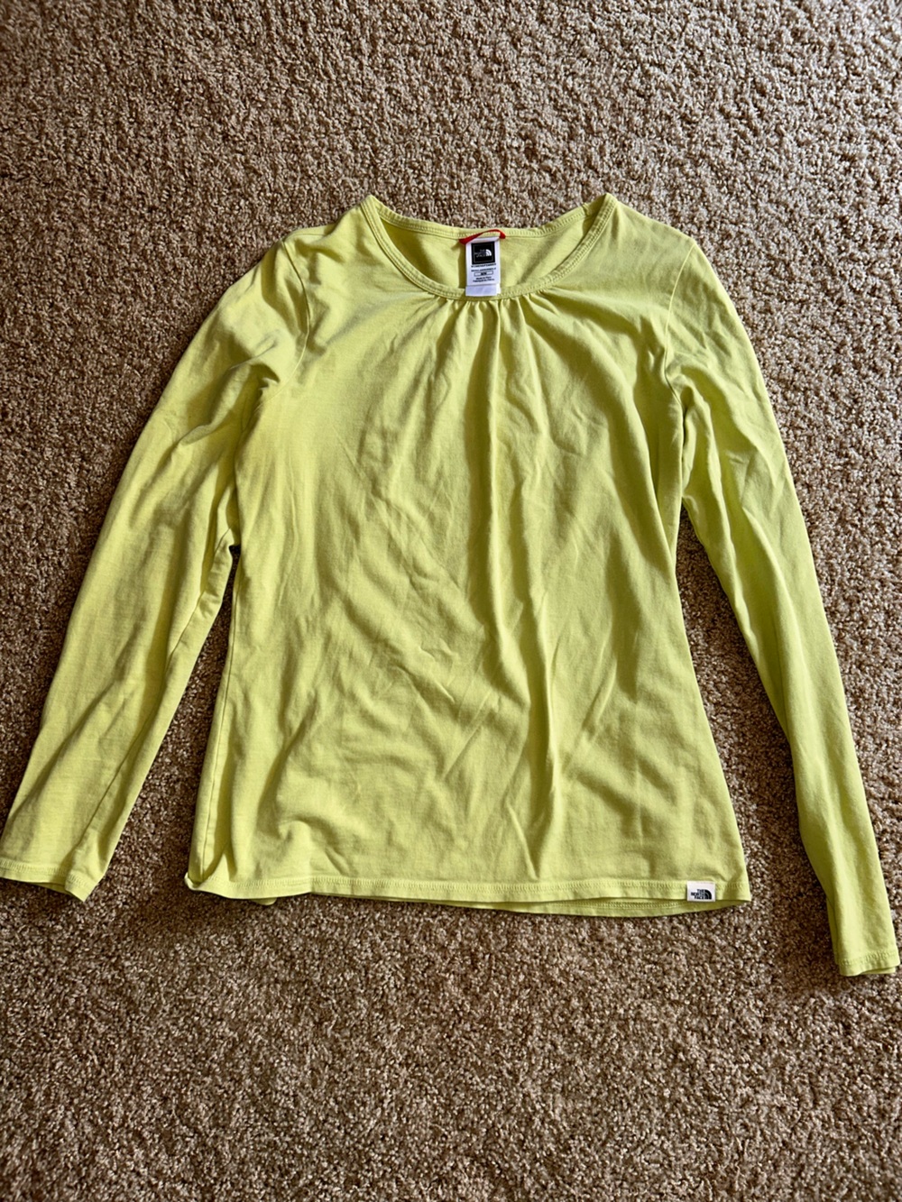 The North Face Long Sleeve Tee in neon green